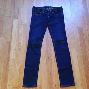 AE dark wash stretch skinny jeans